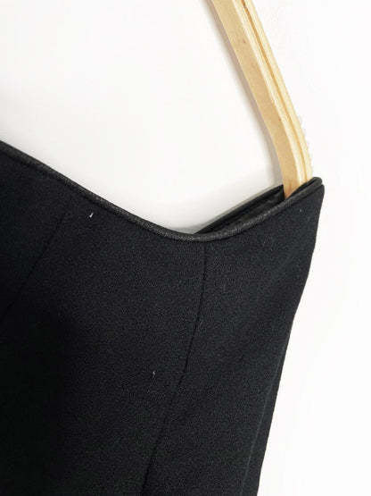 vintage 80s wayne clarke 100% wool off shoulder mini dress - good market thrift store