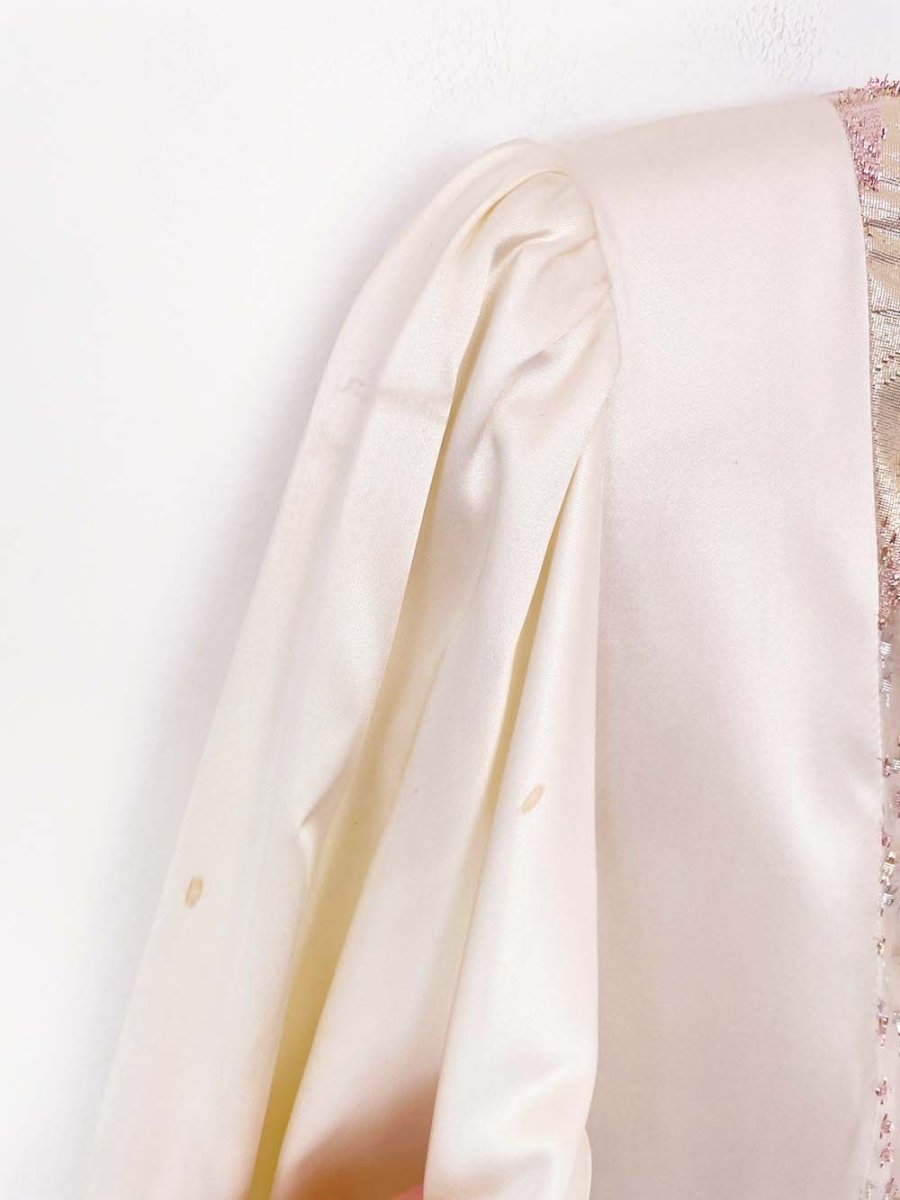 vintage 80s wayne diamond satin jacket with bustle hem | showgirl - good market thrift store