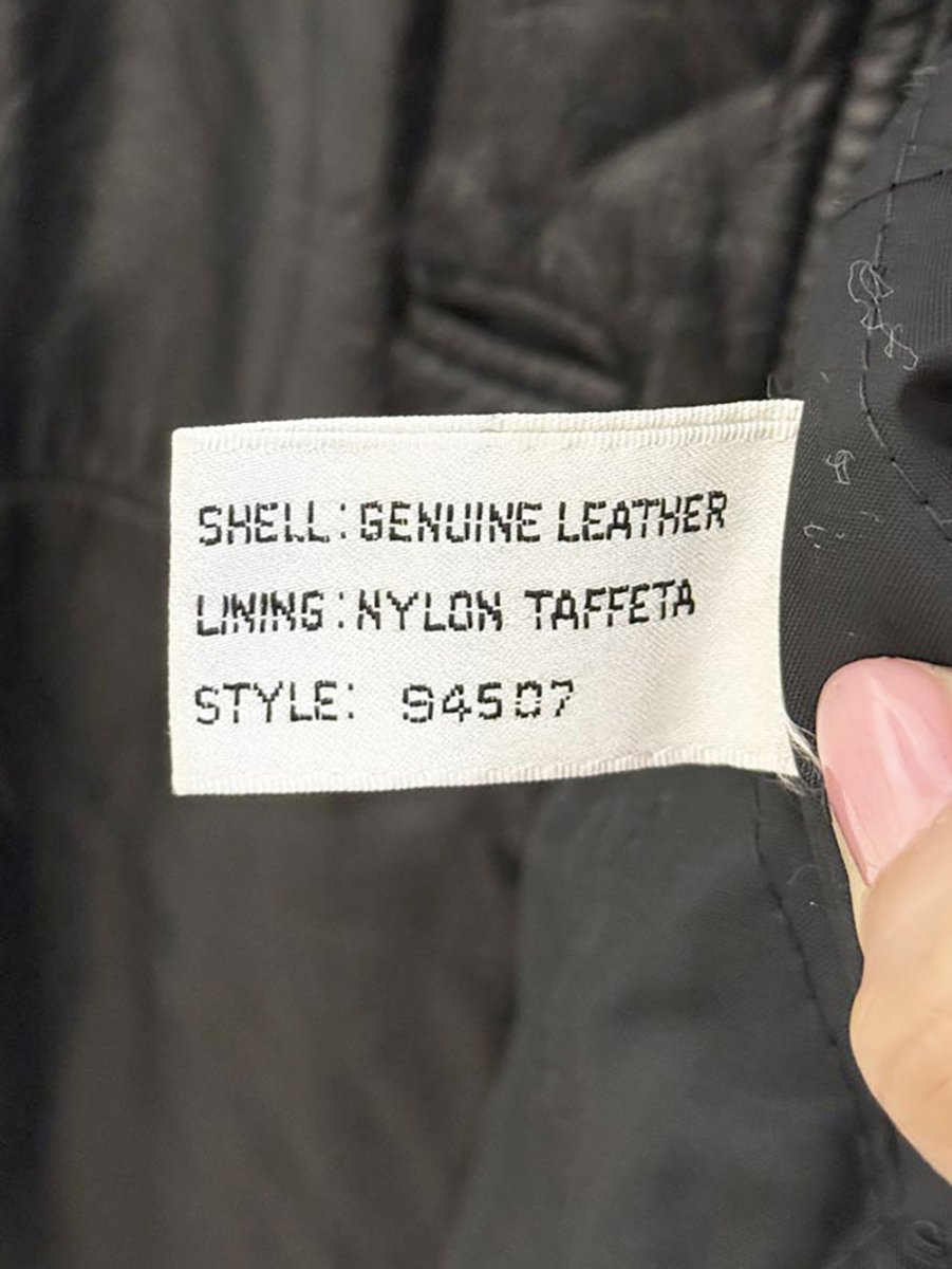 vintage 80s wilsons leather double breasted belted jacket | quilted lining - good market thrift store
