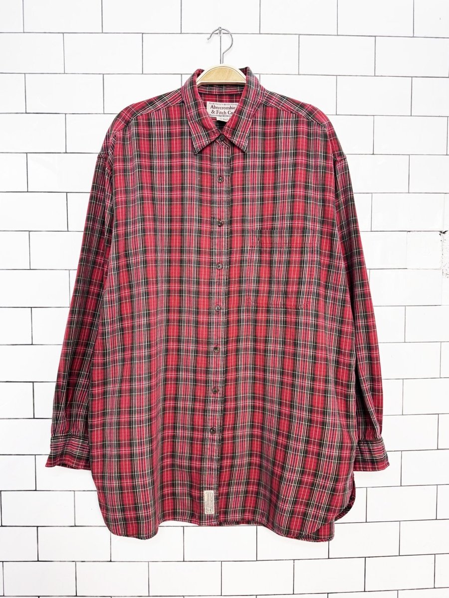 vintage 90s abercrombie flannel shirt - good market thrift store