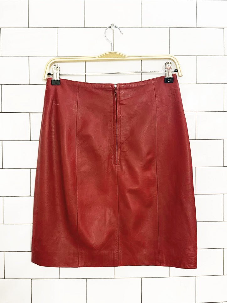 vintage 90s ada soft leather mini skirt - good market thrift store
