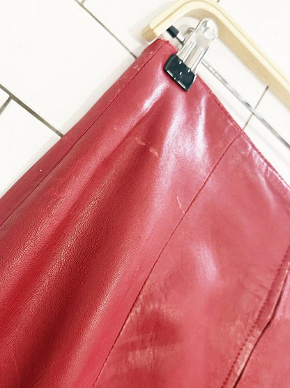 vintage 90s ada soft leather mini skirt - good market thrift store