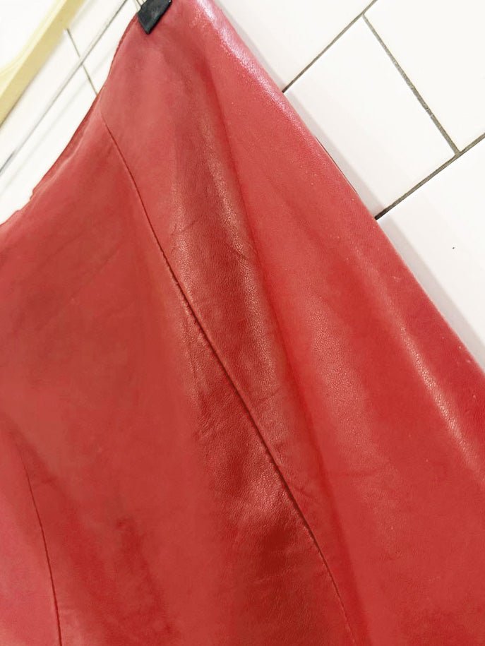 vintage 90s ada soft leather mini skirt - good market thrift store