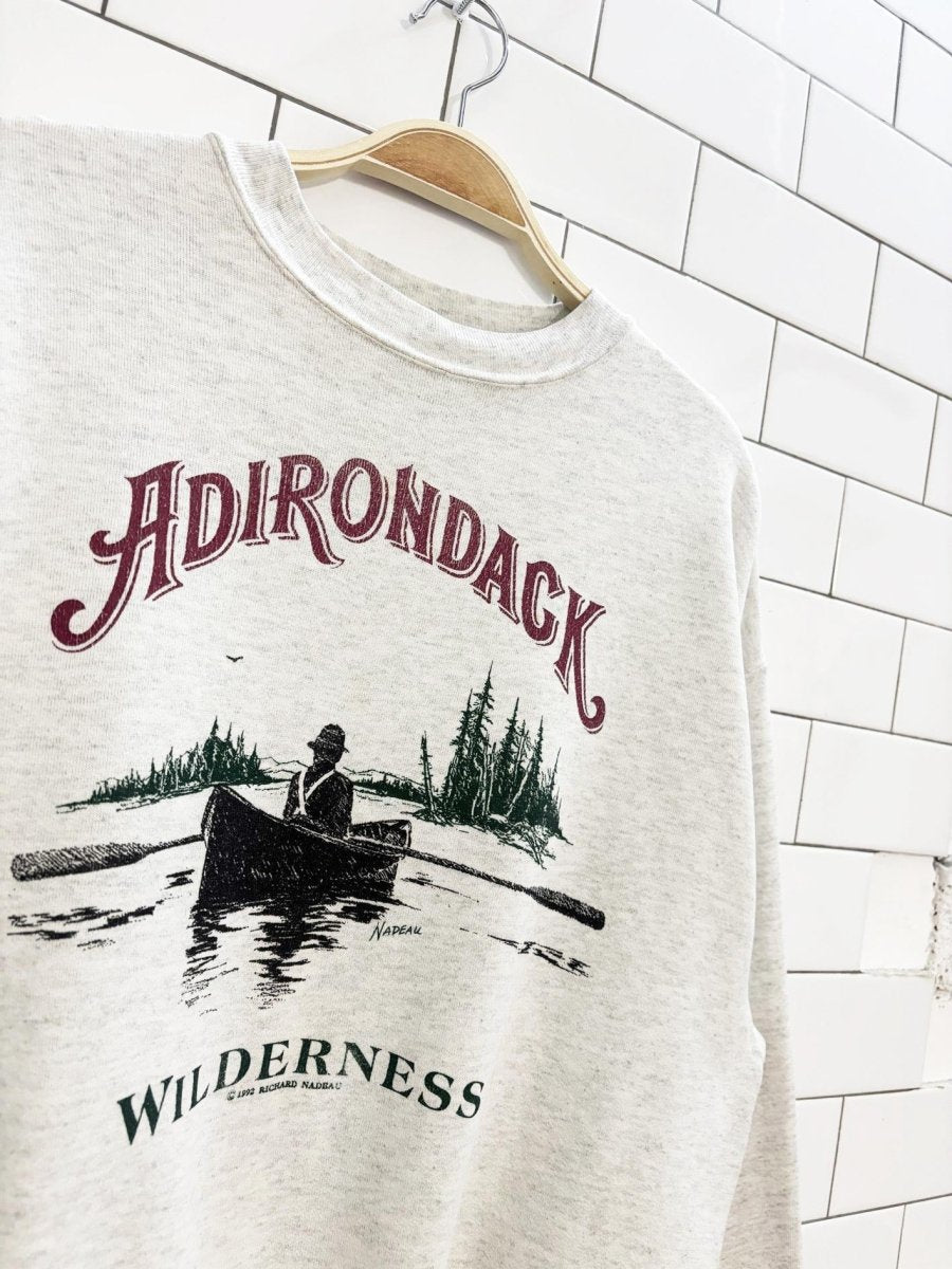 vintage 90s adirondack wilderness sweatshirt | made in usa - good market thrift store