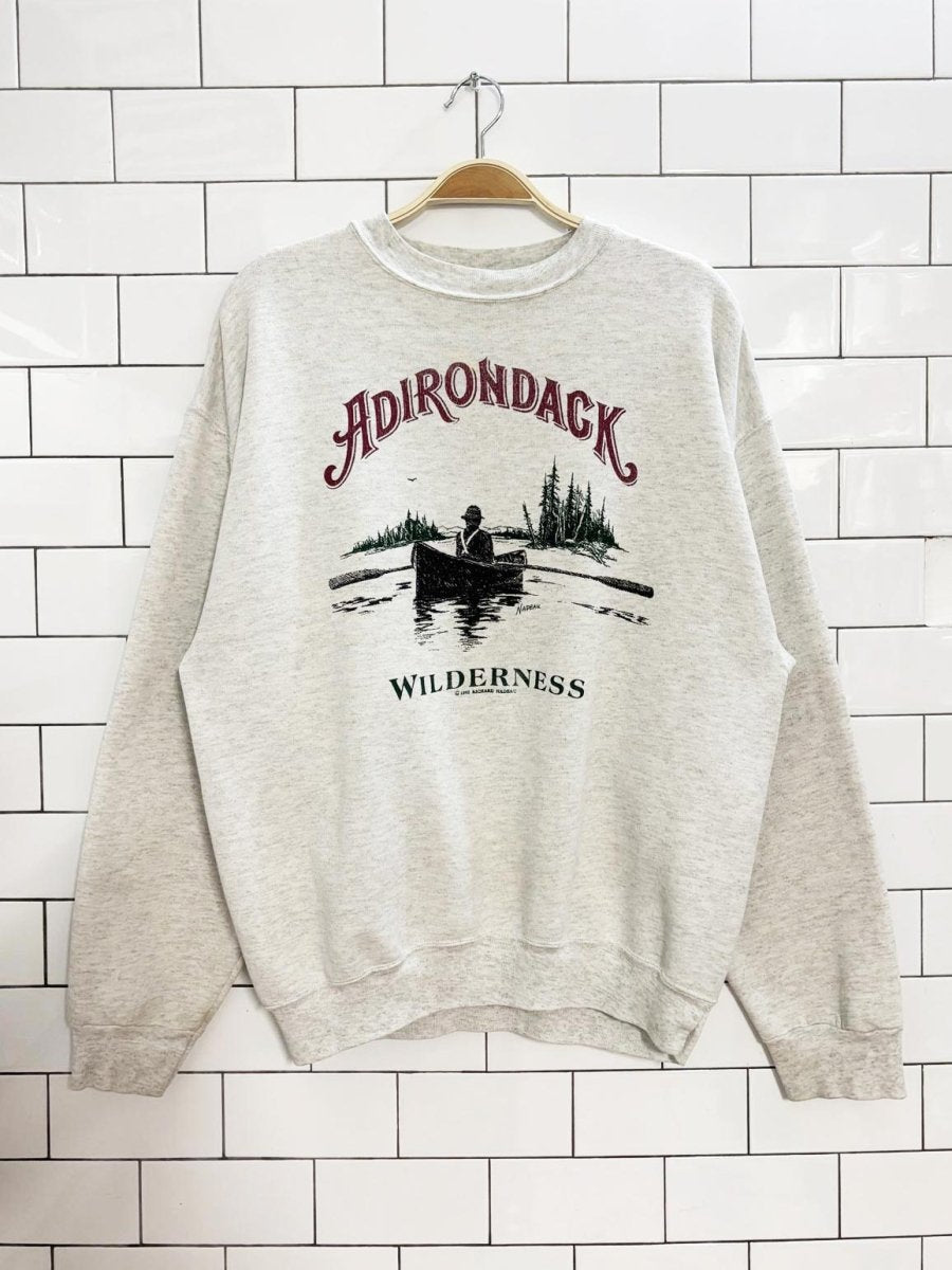 vintage 90s adirondack wilderness sweatshirt | made in usa - good market thrift store