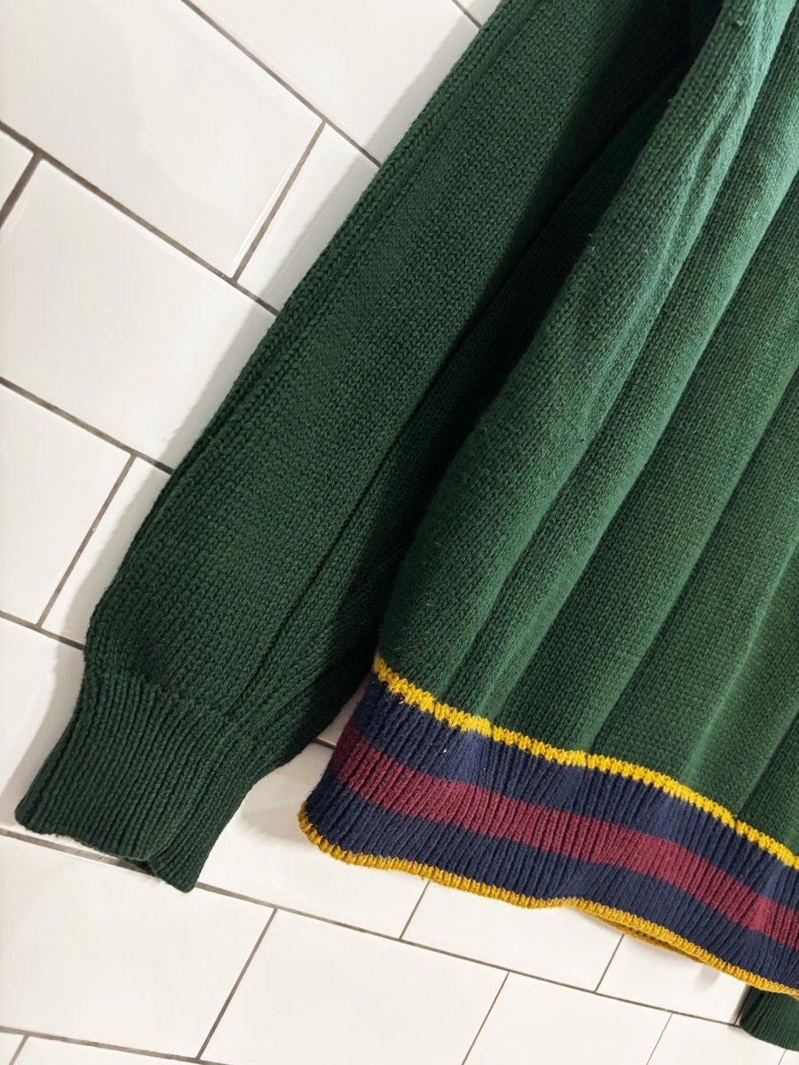 vintage 90s aeropostale cable knit v - neck sweater - good market thrift store