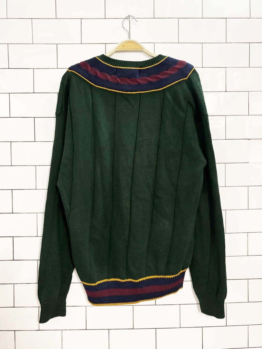 vintage 90s aeropostale cable knit v - neck sweater - good market thrift store