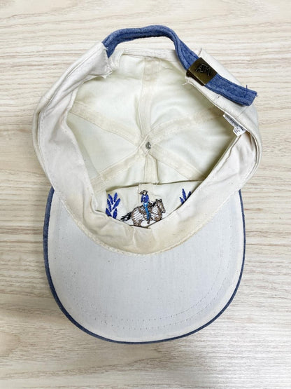 vintage 90s AJM suede brim embroiderd cowboy hat - good market thrift store