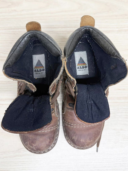 vintage 90s aldo leather lace up chunky sole hiker boot | made in Italy - good market thrift store