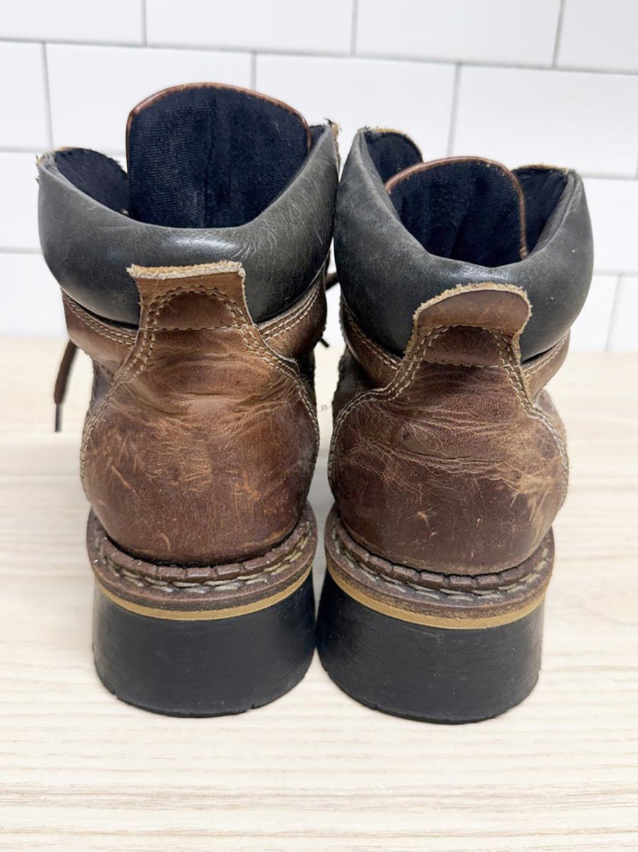 vintage 90s aldo leather lace up chunky sole hiker boot | made in Italy - good market thrift store