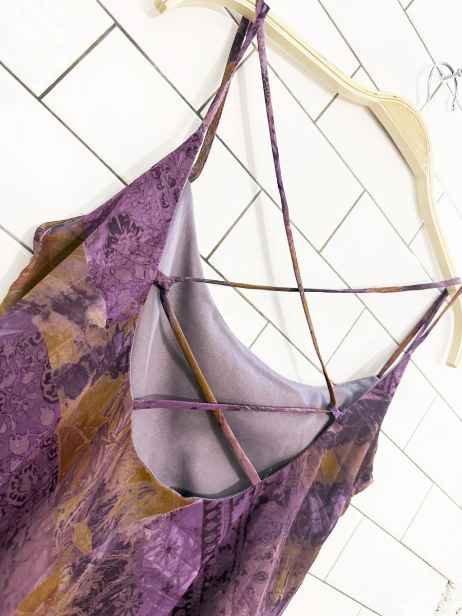 vintage 90s alyn paige chiffon strappy mini dress | made in USA - good market thrift store