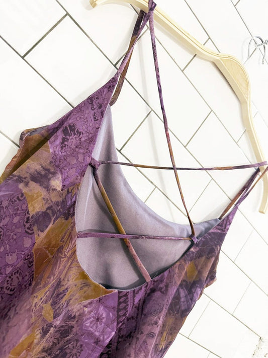 vintage 90s alyn paige chiffon strappy mini dress | made in USA - good market thrift store