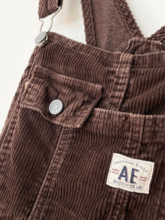 vintage 90s american eagle chunky cord overalls - good market thrift store