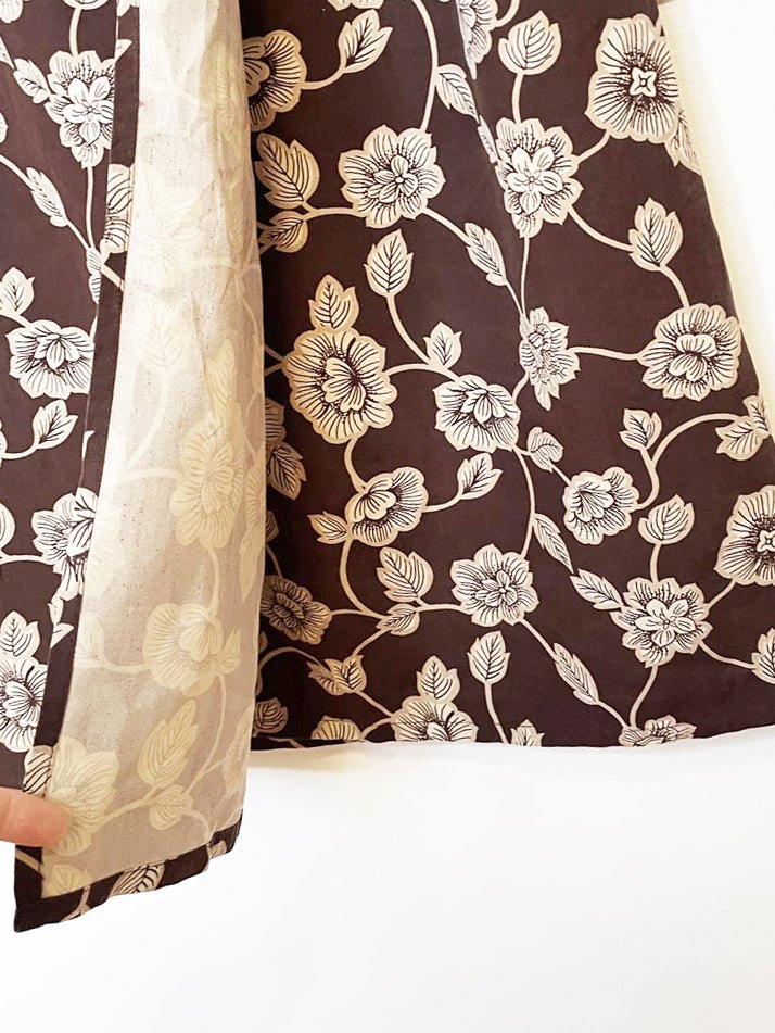 vintage 90s ann taylor 100% silk floral wrap midi skirt - good market thrift store