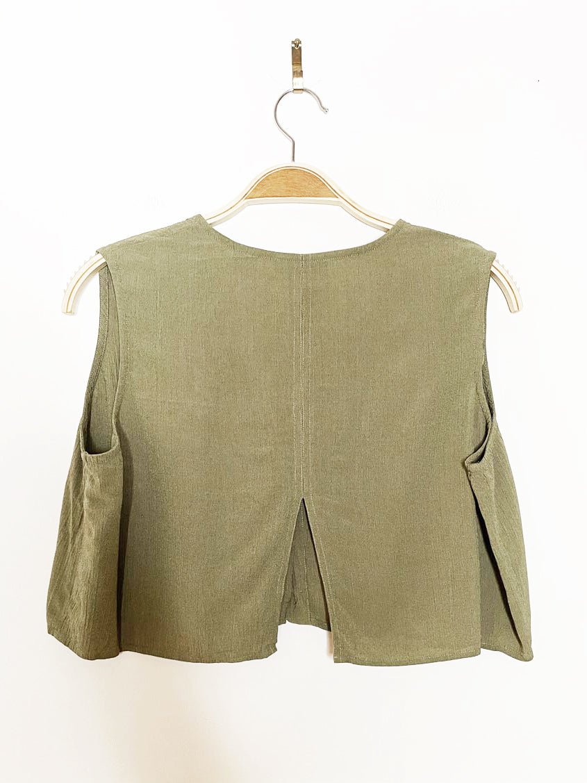 vintage 90s ann taylor cropped vest top - good market thrift store