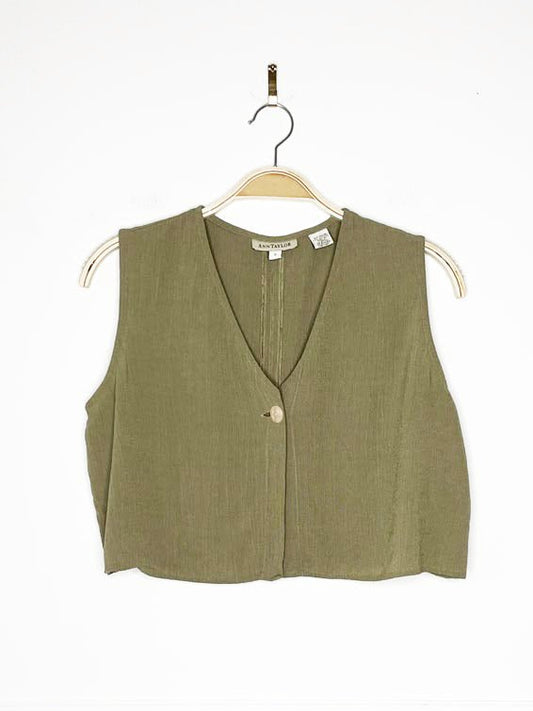 vintage 90s ann taylor cropped vest top - good market thrift store