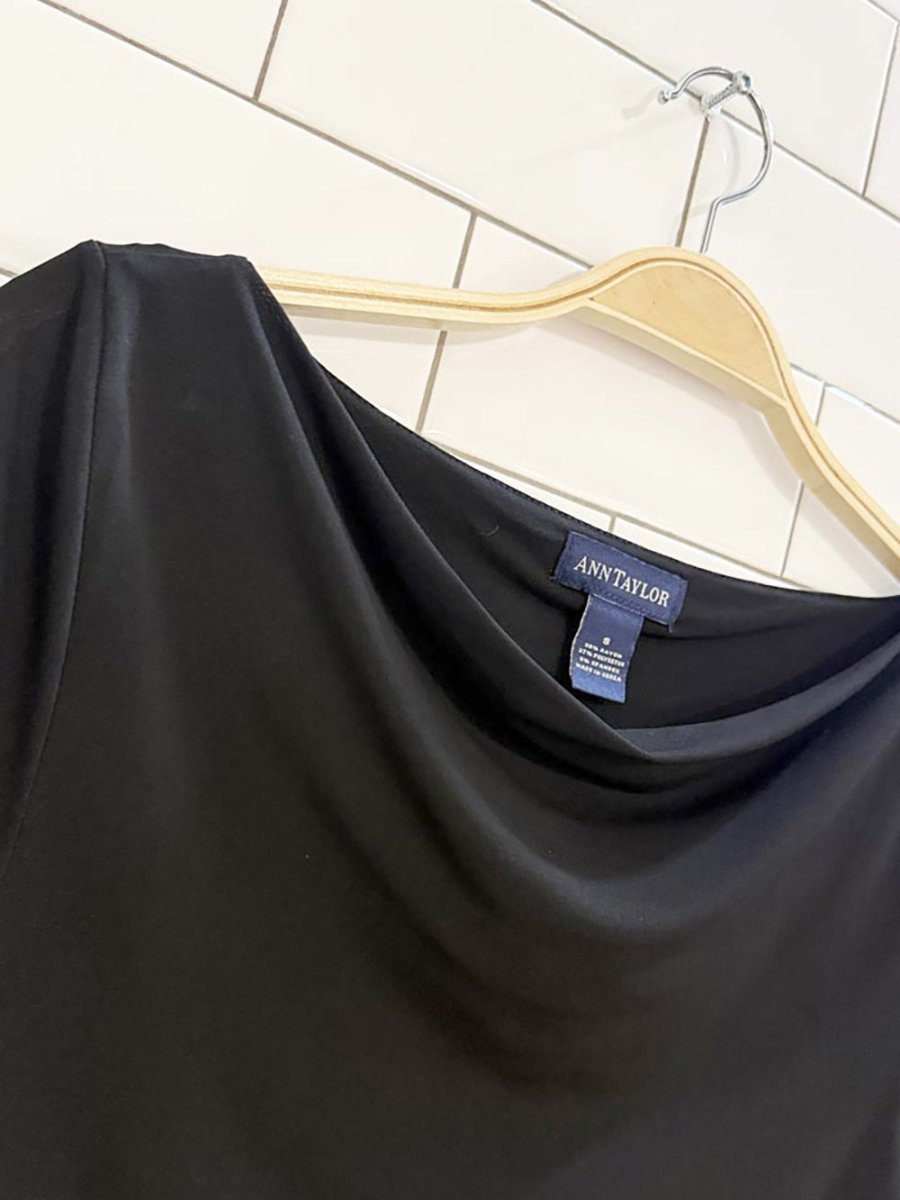 vintage 90s ann taylor silky cowl neck top - good market thrift store