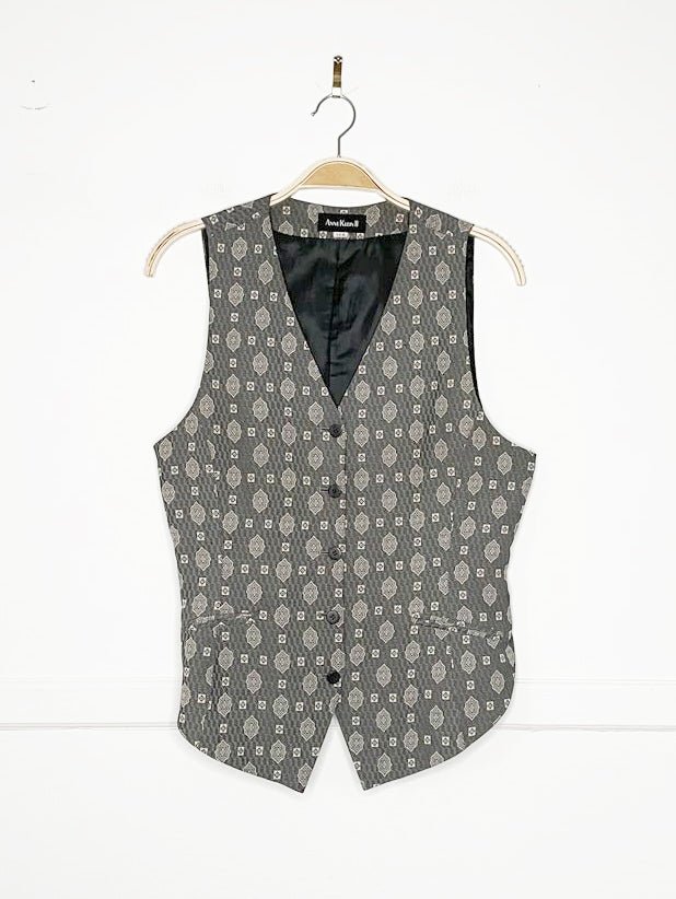 vintage 90s anne klein II tailored medallion vest top - good market thrift store