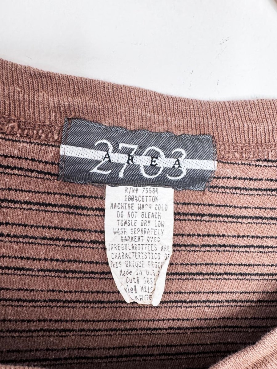 vintage 90s area 2703 boxy grunge waffle long sleeve top | made in USA - good market thrift store