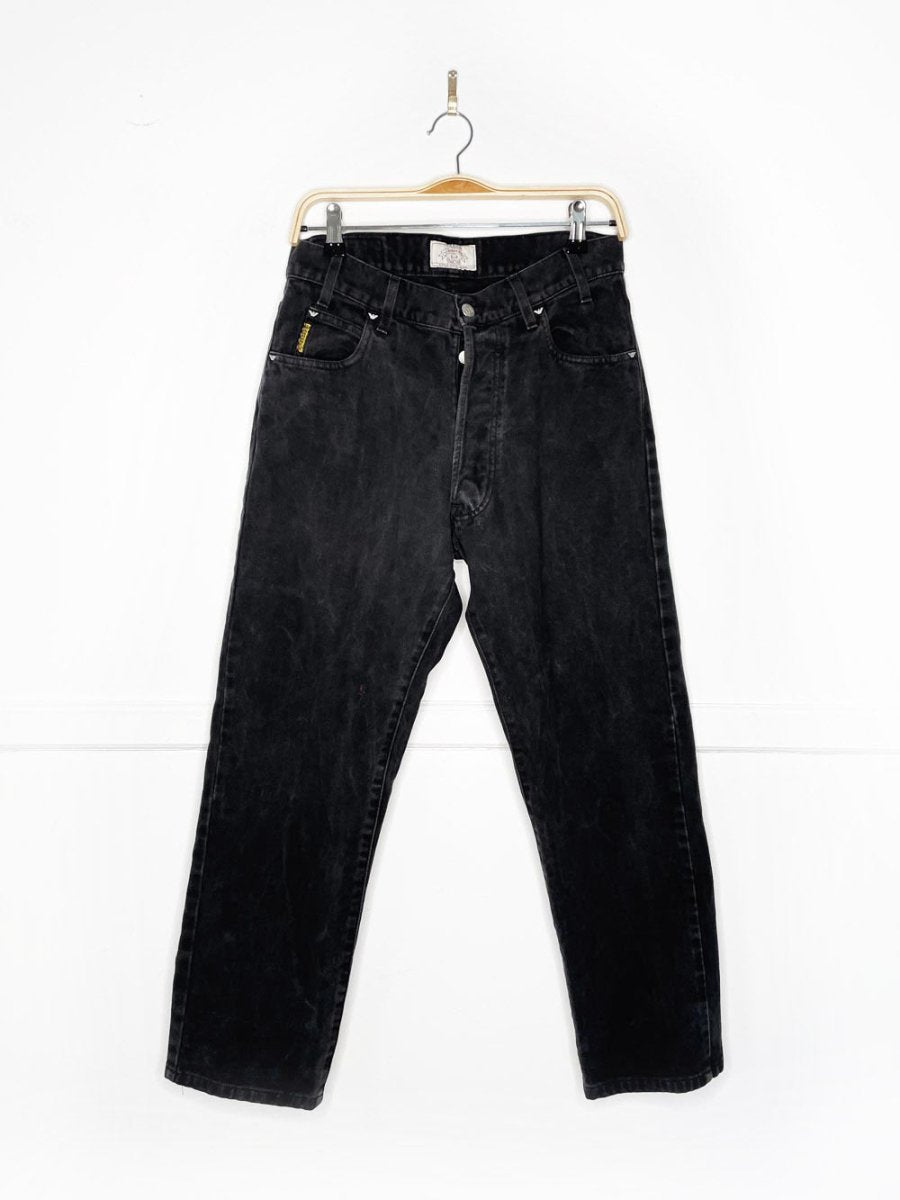 vintage 90s armani soft - brushed relaxed fit jeans - good market thrift store