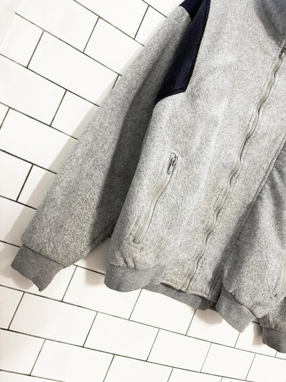 vintage 90s athletic softwear vancouver canucks fleece jacket | nhl - good market thrift store