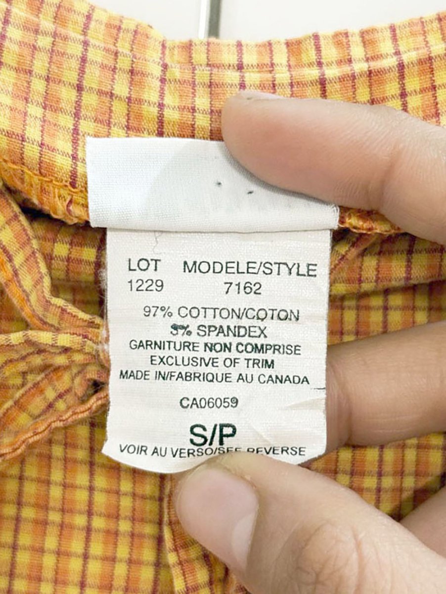 vintage 90s au coton plaid knee - length skirt - good market thrift store
