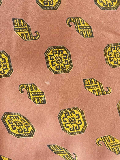 vintage 90s austerity boho diamond patterned shirt | made in India - good market thrift store