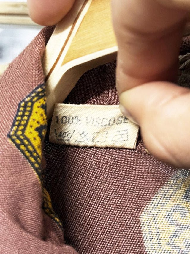 vintage 90s austerity boho diamond patterned shirt | made in India - good market thrift store