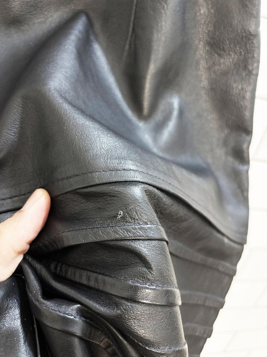 vintage 90s bagatelle leather ribbed mini skirt - good market thrift store