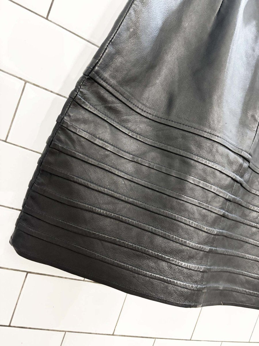 vintage 90s bagatelle leather ribbed mini skirt - good market thrift store
