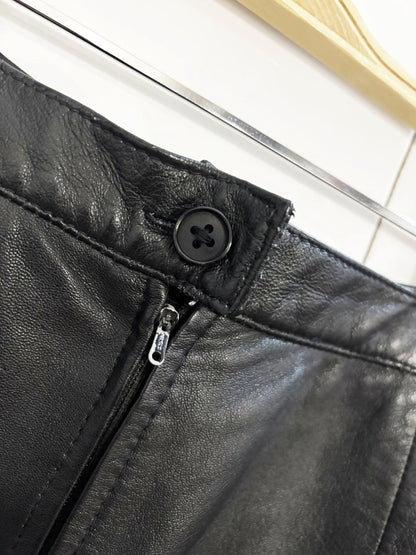 vintage 90s bagatelle leather ribbed mini skirt - good market thrift store