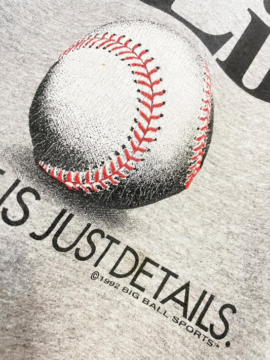 vintage 90s baseball is life oversized graphic sweatshirt | big ball sports | made in Canada - good market thrift store