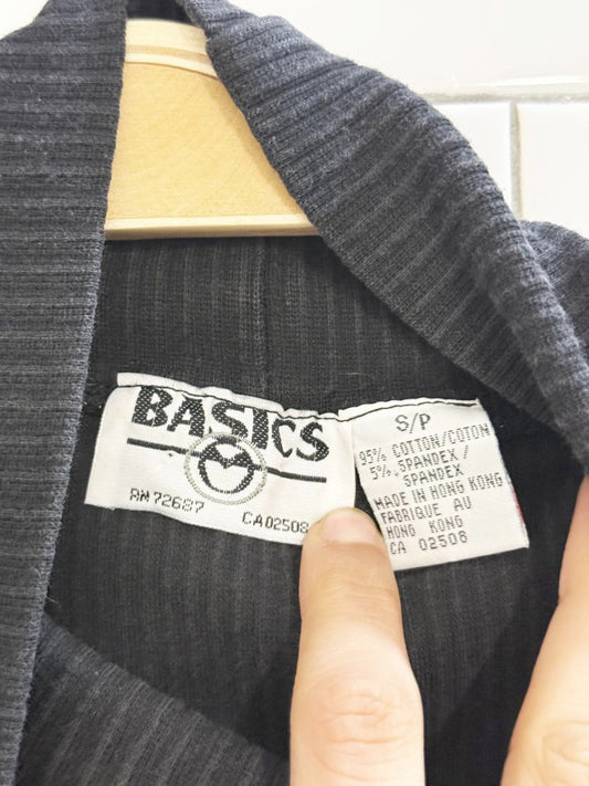 vintage 90s basics ribbed turtleneck top - good market thrift store