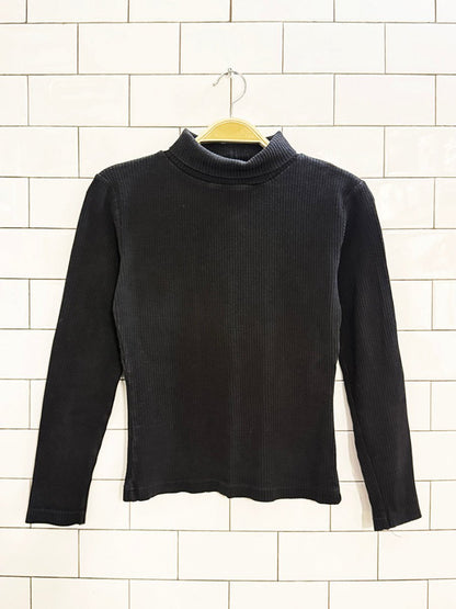 vintage 90s basics ribbed turtleneck top - good market thrift store