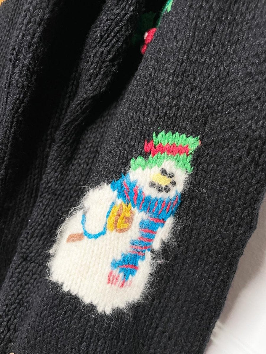 vintage 90s bechamel holiday things chunky knit sweater - good market thrift store