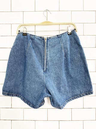 vintage 90s big time belted denim shorts | made in USA - good market thrift store