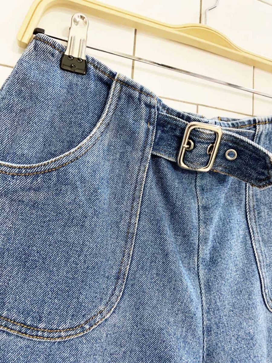 vintage 90s big time belted denim shorts | made in USA - good market thrift store