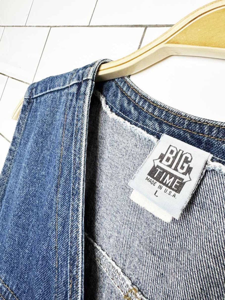 vintage 90s big time full button denim dress | made in USA - good market thrift store