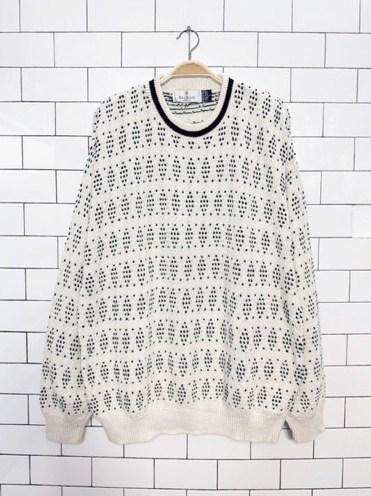 vintage 90s bill blass hand-framed soft knit cotton sweater | made in USA - good market thrift store