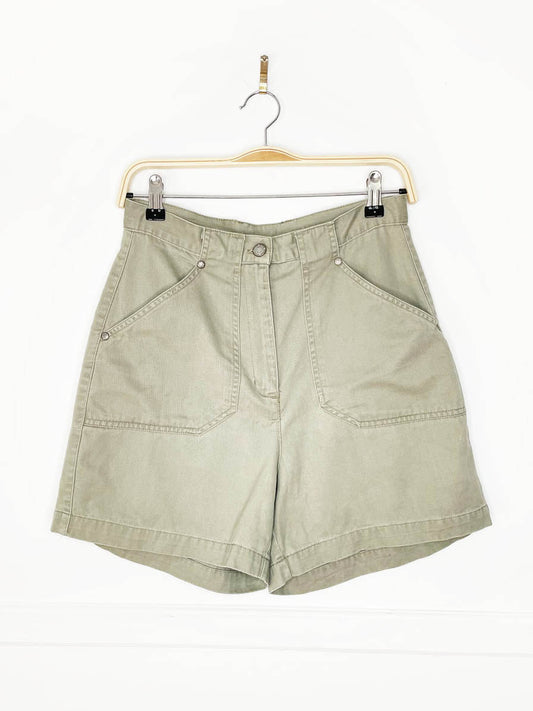 vintage 90s bill blass high rise khaki granola short - good market thrift store