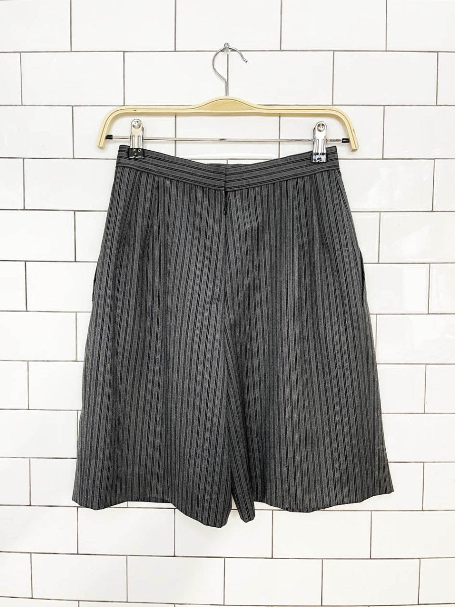 vintage 90s bill blass wool high rise pleated trouser shorts - good market thrift store