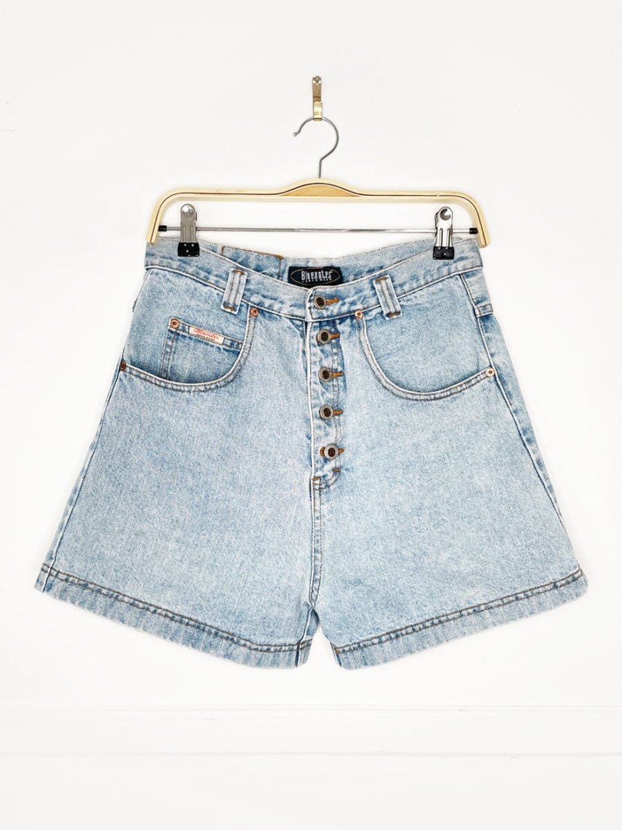 vintage 90s bluenotes exposed button fly denim shorts - good market thrift store