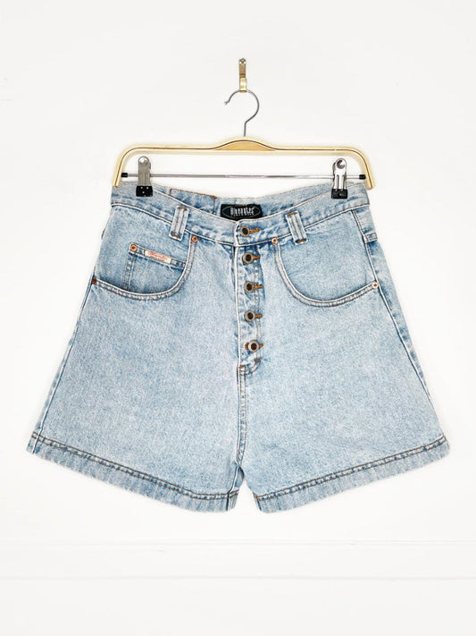 vintage 90s bluenotes exposed button fly denim shorts - good market thrift store