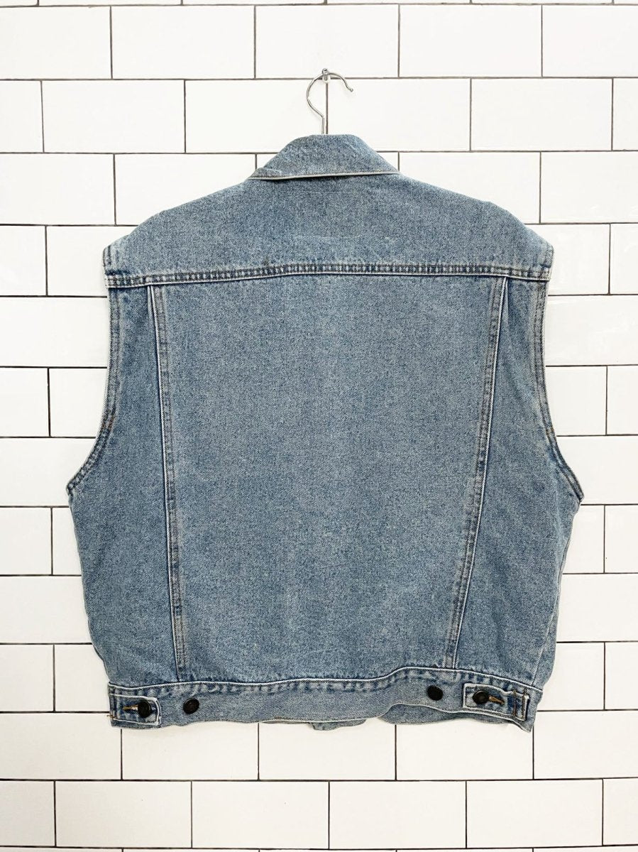 vintage 90s bluenotes jeanswear denim vest top - good market thrift store