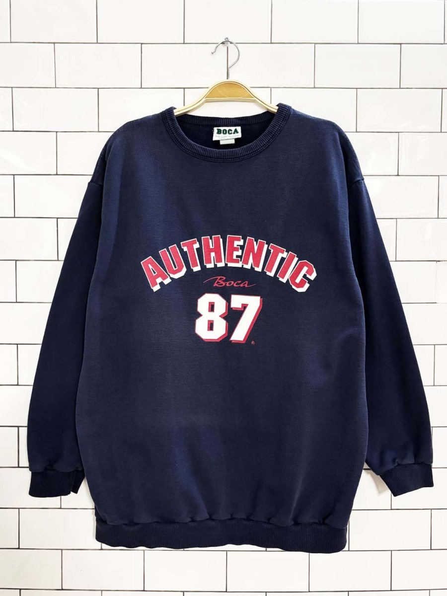 vintage 90s boca authentic '87 crewneck sweatshirt | made in Canada - good market thrift store