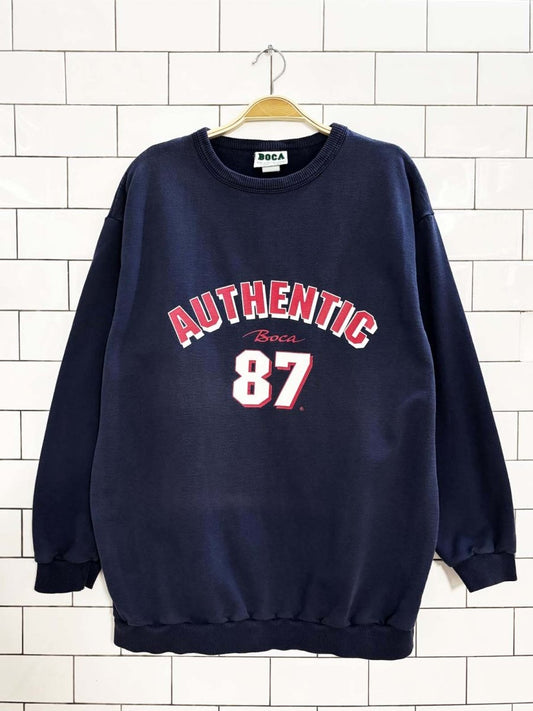 vintage 90s boca authentic '87 crewneck sweatshirt | made in Canada - good market thrift store