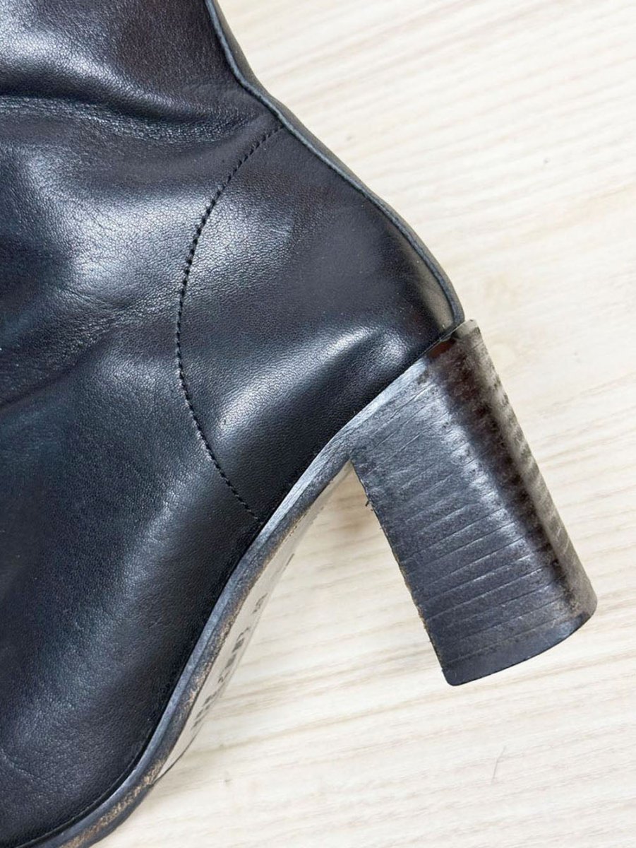vintage 90s bravo browns leather square toe low heeled boot | made in Italy - good market thrift store