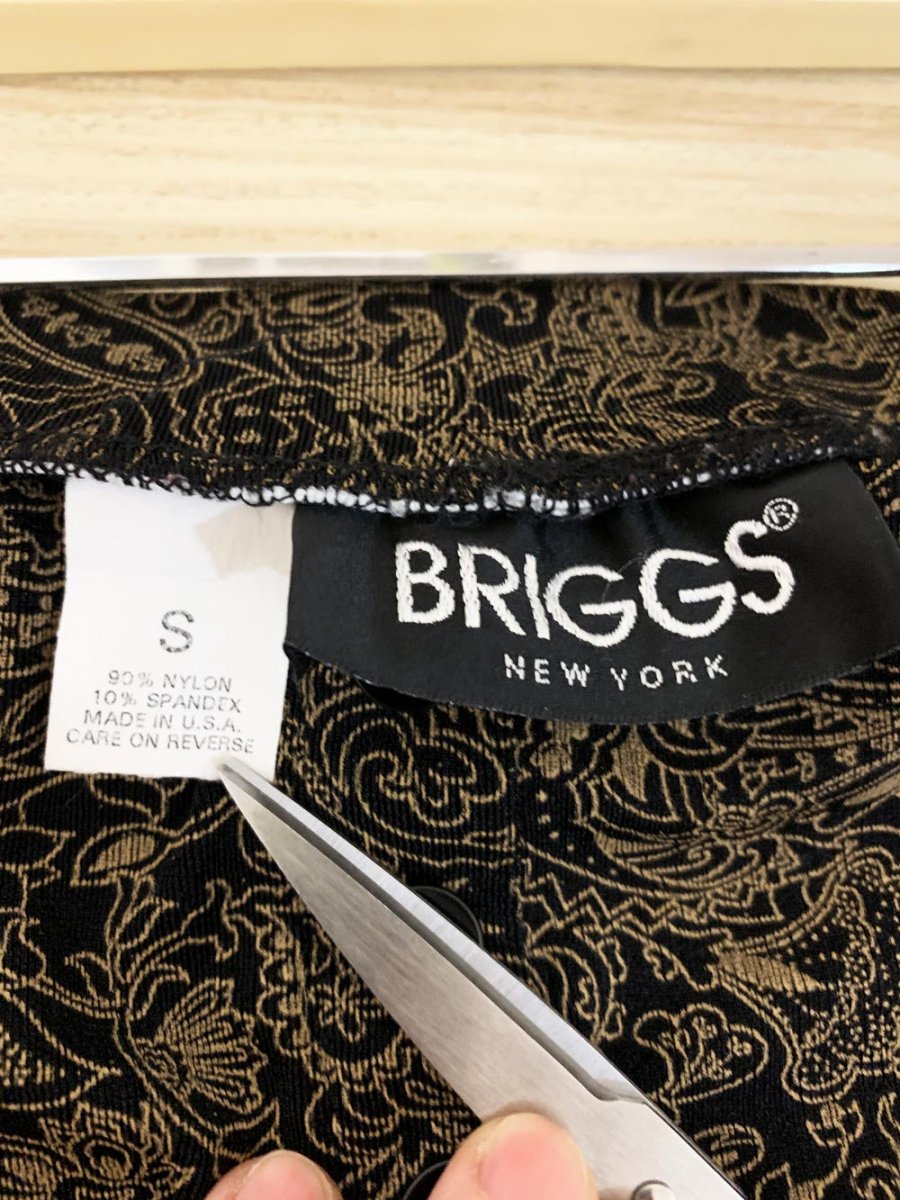 vintage 90s briggs NY floral slinkly full button midi skirt | made in USA - good market thrift store
