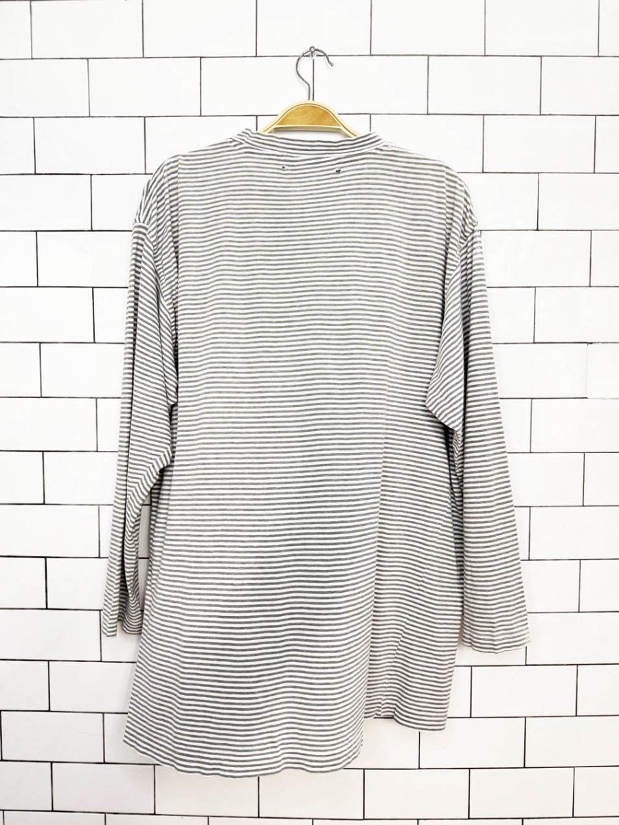 vintage 90s britches striped long sleeve lounge tee - good market thrift store