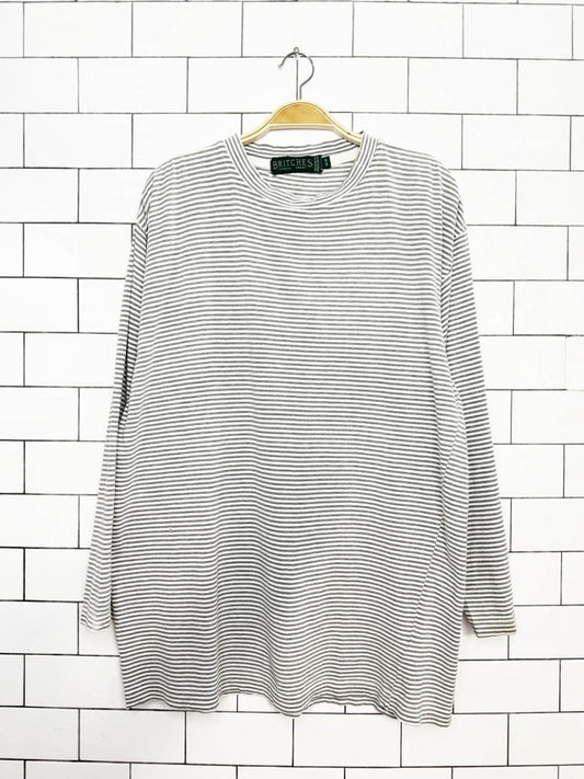 vintage 90s britches striped long sleeve lounge tee - good market thrift store